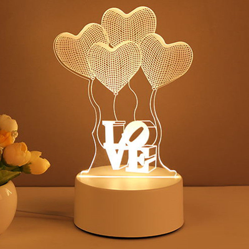 3D Lamp Acrylic USB LED Night Lights Neon Sign Gifts