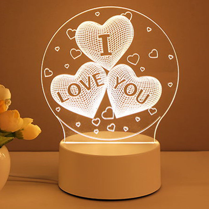 3D Lamp Acrylic USB LED Night Lights Neon Sign Gifts